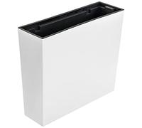 botle Jardinera para Plantas, macetero para balcón, Maceta con Inserto 58 x 18 x 50 cm, Color Blanco Liso macetero Resistente Interiores y Exteriores