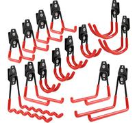 botle Juego de 14 ganchos para herramientas Qbrick, sistema de maletas para herramientas rectas y en forma de U, tamaño S, M, L, acero con PVC, garaje, taller, herramientas eléctricas, ganchos dobles