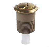 Botón de cisterna de inodoro de doble descarga dorado para Siamp 45 Storm 33A de repuesto de cabeza redonda ABS cromado 85 x 48 mm