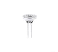Botón de control de descarga para tanques de inodoro que soporta descarga completa y parcial para tamaños de cubierta de 38 mm, 48 mm, 58 mm (plateado)
