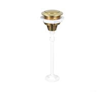 Botón de descarga de inodoro, kit de botón de descarga de inodoro de 38 mm, compatible con válvulas de descarga de inodoro estándar de 38 mm, elegante presión única en 4 colores elegantes (oro