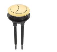 Botón de descarga for inodoro, tanque de inodoro, botón de descarga doble, dorado, 58mm, 2 uds.
