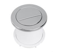 Botón de doble descarga para cisternas neumáticas, repuesto de botón de inodoro ABS cromado 84 x 98 mm (plateado)