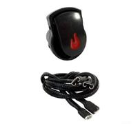 Botón de encendido electrónico para parrilla, kit de interruptor de encendido para parrillas de barbacoa Char Broil, piezas de repuesto para parrilla interior, botón y cables de conexión