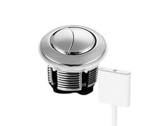 Botón de inodoro doble de acero inoxidable para enjuagar | Botón pulsador flexible con mecanismo de resorte ajustable y ajuste universal | Kit de descarga de repuesto para la mayoría de C