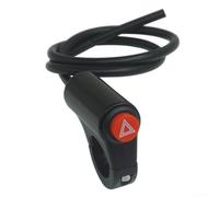 Botón de interruptor de peligro de vehículo eléctrico, conector de empuje de metal de 22 mm para motocicletas, aleación de aluminio, reemplazo directo de unidad negra