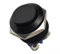 Botón de metal de reinicio automático de 16 mm para interruptor, rojo | Durabilidad resistente a la corrosión, listo para entornos hostiles, diseño de cabeza alta, cuerpo de metal