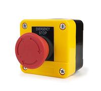 Botón de Parada de Emergéncia 660V 10A Interruptor de Botón de Seta Rojo Pulsador para Elevador Emergencia 22mm NC