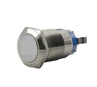 Botón de Reinicio 19 mm, interruptor momento, botón arranque del motor, 3 a, 220 v, cabezal níquel Chapado en cobre(White,48v)