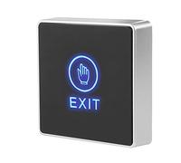 Botón de Salida Táctil para Control de Acceso, Panel con Luz LED Azul, Plástico, 8.5x8.5x2cm, DC12V, NO/NC/COM, Incluye Kit de Instalación