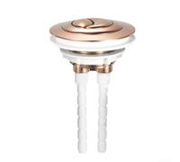 Botón de tanque de inodoro de doble descarga con 100 mm, cisterna de botón de repuesto ABS, tapa de válvula de descarga en plata, negro, oro, oro rosa (oro rosa)