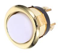 Botón de Timbre Vintage Redondo, Aleación, Luz Led, 16 MM | Acabado Dorado Clásico, Instalación Rápida y Fiable, para Puerta Exterior, Reemplazo del Pulsador