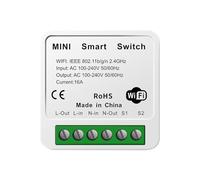 Botón WiFi inteligente conectado | con función temporizador, control remoto y función de interruptor de circuito | Control de iluminación inteligente - para cocina, dormitorio, sala de estar