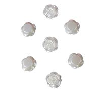 Botones Para Jeans 100 Uds. 36 estilos artesanales perlas de imitación de marfil cuentas de lazo de estrella de flor de varios tamaños for manualidades de ropa DIY suministros(Color14)