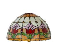 BOTOWI Tiffany Pantalla de lámpara de Repuesto Vidriera de 12" Pantallas de tulipán Cubierta de luz de Lirio de pájaro Solo 1-5/8" Abertura de Ajuste para lámpara de pie arqueada antorcha,Tulip