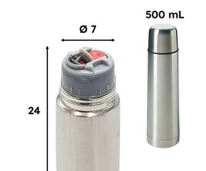 Bottella Térmica Ilsa para Bebidas Café con Taza Termos Acero Inox 18/10, 20 cl
