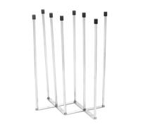 Bottle Drying Rack - Foldable Space Saving Organizer, 8 Pole Draining Stand, Compact Storage Design, Sturdy Durable Structure, Efficient Air Dry System | Ideal Bottles Glass Mugs Wine Decanter J