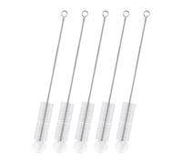 Bottle Washer Brush - Limpiador Botellas Mango Largo | 5 Piezas Cepillo Flexible Limpieza | Acero Inoxidable Nylon Algodón Cocina Gadget, Lave Vaso Taza Jarra Vino Tubo Conducto Fregadero,