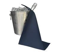 BottleCloths - Colección Catering, paño para botellas de hielo de polialgodón, 42 cm, agujero de esquina, círculo cosido (azul marino, 1 unidad)