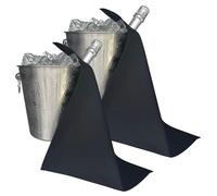 BOTTLECLOTHS - Colección Catering, paños para cubitos de hielo, polialgodón, 42 cm, agujero de esquina, círculo cosido (negro, paquete de 2)
