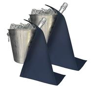 BOTTLECLOTHS - Colección Catering - Paños para Cubitos de Hielo, polialgodón, 42 cm, Agujero de Esquina, círculo Cosido (Azul Marino, 2 Unidades)