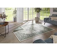 Bougari - Alfombra Reversible de Tejido Plano para Interior y Exterior, Crema Verde., 120 x 170 cm