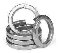 BOUMVID 5 Piezas M16 Arandelas de Resorte en Espiral, Arandela Resorte Redonda, Anillos Elásticos, Arandela Planas DIN 127 Forma B Acero Inoxidable V2A, Plano Anillo Partido Cerradura Arandelas