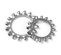 BOUMVID Arandelas de Seguridad Dentadas Externo M18 x 30mm, 10 Piezas Arandelas Dentadas Externas, 304 Acero Inoxidable de Arandela Bloqueo, Arandela de Resorte de Onda