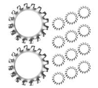 BOUMVID Arandelas de Seguridad Dentadas Externo M6 x 11mm, 15 Piezas Arandelas Dentadas Externas, 304 Acero Inoxidable de Arandela Bloqueo, Arandela de Resorte de Onda