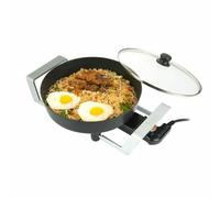 Bourgini Classic Magic, olla multifunción de alta calidad, color y plateado, fabricada en aluminio, capacidad de 6 litros, tapa removible, 1800 W, dimensiones: 520 mm