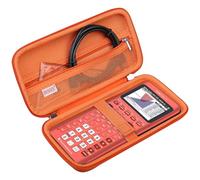 BOVKE Estuche de Viaje Duro para Texas Instruments TI-84 Plus CE/TI-84 Plus/TI-83 Plus CE/TI-83 Plus/Casio fx-9750GIII Calculadora de gráficos, Bolsillo de Malla para Cables USB, Accesorios, Naranja