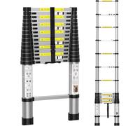 BOWEITI Escalera telescópica de 15.5 pies, Escalera Plegable de Aluminio con pies Antideslizantes, Escalera compacta Ligera para RV, hogar, Exterior, Escalera de extensión de Capacidad de 330 Libras