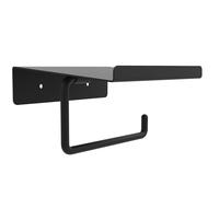 Box and beyond - Portarrollos de papel higiénico de pared, 14 x 6,2 x 12 cm, metal negro, inodoro, cuarto de baño, accesorio de estilo industrial