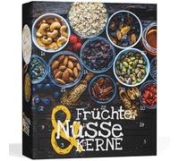 BOXILAND® Calendario de Adviento 2026 Bio 24 snacks frutos secos y semillas | 24 variedades de frutos secos, semillas y fruta deshidratada bio, crujientes, veganos y envasado a mano