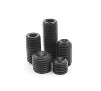 BOZONLI Tornillo Prisionero, Tornillos de Cabeza Hexagonal de Acero Carbono Grub Tornillos, Tuercas de Cabezal Rosca Cup Point Sujetador de Máquina, M12*12mm,10 piezas