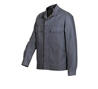 BP 1485-060-53-41/43s Chaqueta de trabajo Banda de presión oculta y bolsillos 300,00 g/m2 Algodón puro, gris oscuro 41/43s