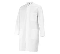 BP 1654-130-21-3XLn - Abrigo unisex de manga larga y cuello alto, 205,00 g/m², algodón puro, color blanco, 3XL