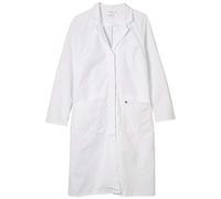 BP 1699-130-21-42n - Abrigo de manga larga para mujer, cuello con solapa, 205,00 g/m², algodón puro, color blanco, 42N