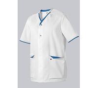 BP 1703-485-2106 Casaca para él y ella, Ajuste normal, 50% algodón/50% poliéster, Blanco/Azul Acero, Talla 3XLn