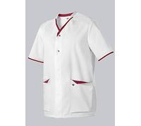BP 1703-485-2188 Casaca para él y ella, Ajuste normal, 50% algodón/50% poliéster, Blanco/Coral, Talla Ln