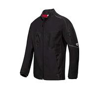 BP 1822-565-0032-44/46n Chaqueta de trabajo para hombres, cuello alto forrado y cremallera frontal, 65% poliéster, 35% algodón, negro, talla 44/46N