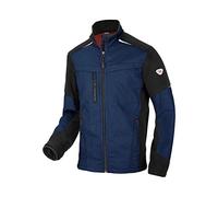 BP 1992-570-110-44/46n - Chaqueta de trabajo funcional para hombre, cuello alto y cremallera frontal, 270,00 g/m², mezcla de tejidos, color azul oscuro/negro, 44/46n