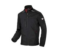 BP 1992-570-32-56/58n - Chaqueta de trabajo funcional para hombre, cuello alto y cremallera frontal, 270,00 g/m², mezcla de tejidos, color negro, 56/58N