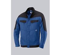 BP 2402-820-1332-56/58l - Chaqueta de trabajo, cuello alto, banda de botones ocultos, 320,00 g/m², azul real, negro, 56/58 l