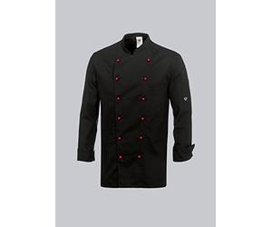 BP Gourmet 1503 - Chaqueta de cocinero, color negro, talla 44-68.