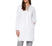 BP Med Coats 1754-130-0021 - Bata de médico para mujer, manga larga, algodón puro, ajuste regular, talla: 36n, color: blanco
