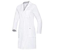 BP Med Coats 1754-130-0021 - Bata de médico para mujer, manga larga, algodón puro, ajuste regular, talla: 48n, color: blanco