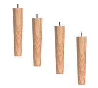 BPABDEITR Juego De 4 Patas for Muebles De Madera Maciza, Pernos M8 5/16, 5-70 Cm, Madera(Gerade,25cm/9.8inch)