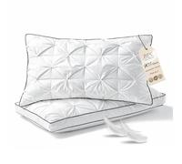 BPC Almohadas de Plumas y Plumón de Ganso 40x80 cm Pack de 2, 3 Cámaras