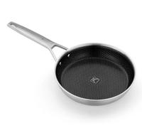 BRA Hybrid Cell | Sartén 26 cm, Acero Inoxidable con Antiadherente Cerámico, sin PFAS, Hybrid Technology con Celdas de Acero Inoxidable, Apto para todo tipo de Cocinas, Incluida Inducción